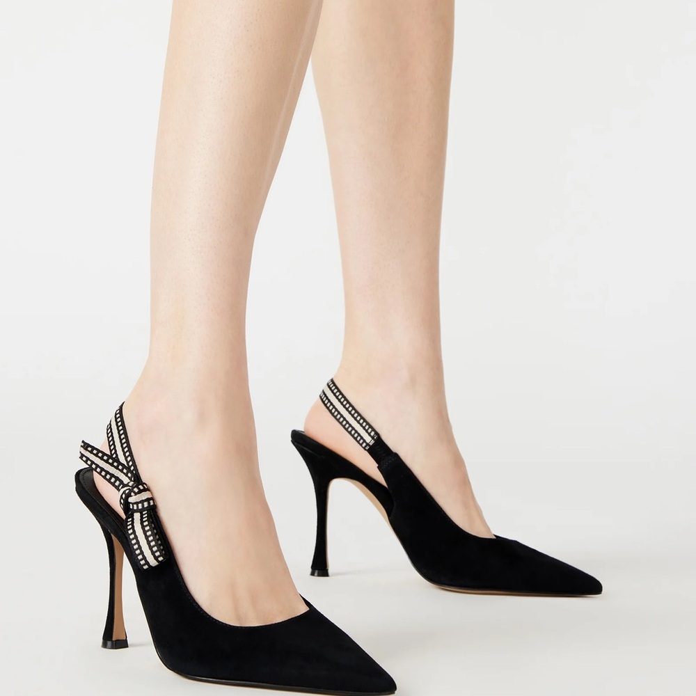 Steve Madden Black Suede Heels with Lace Detail. Almost new worn 1 time Size 8.5